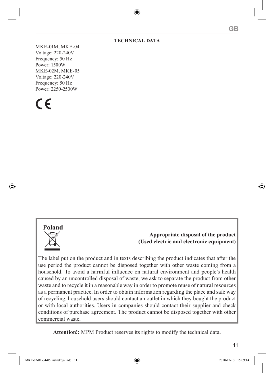 Poland | MPM MKE-04 User Manual | Page 11 / 24