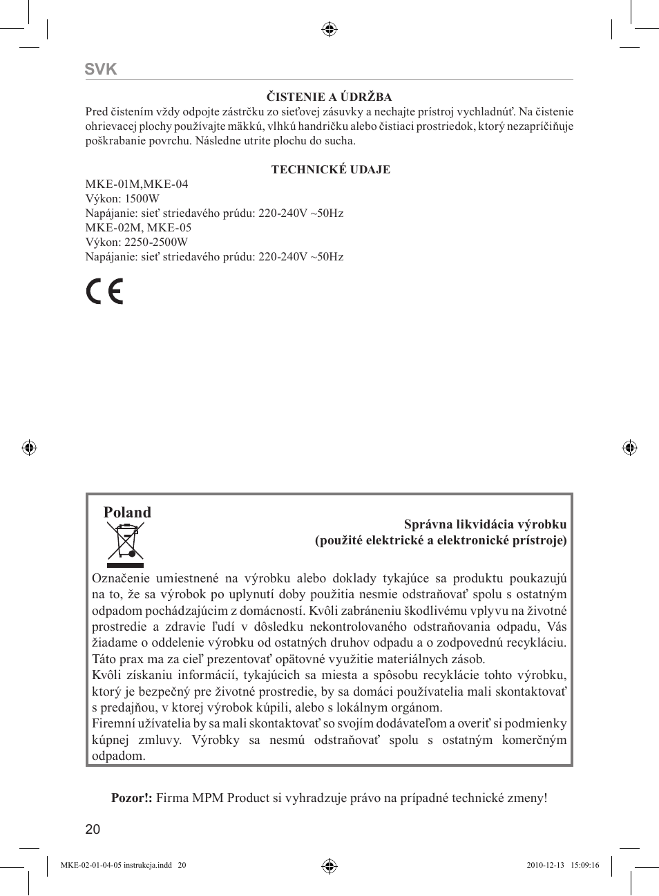 Poland | MPM MKE-04 User Manual | Page 20 / 24