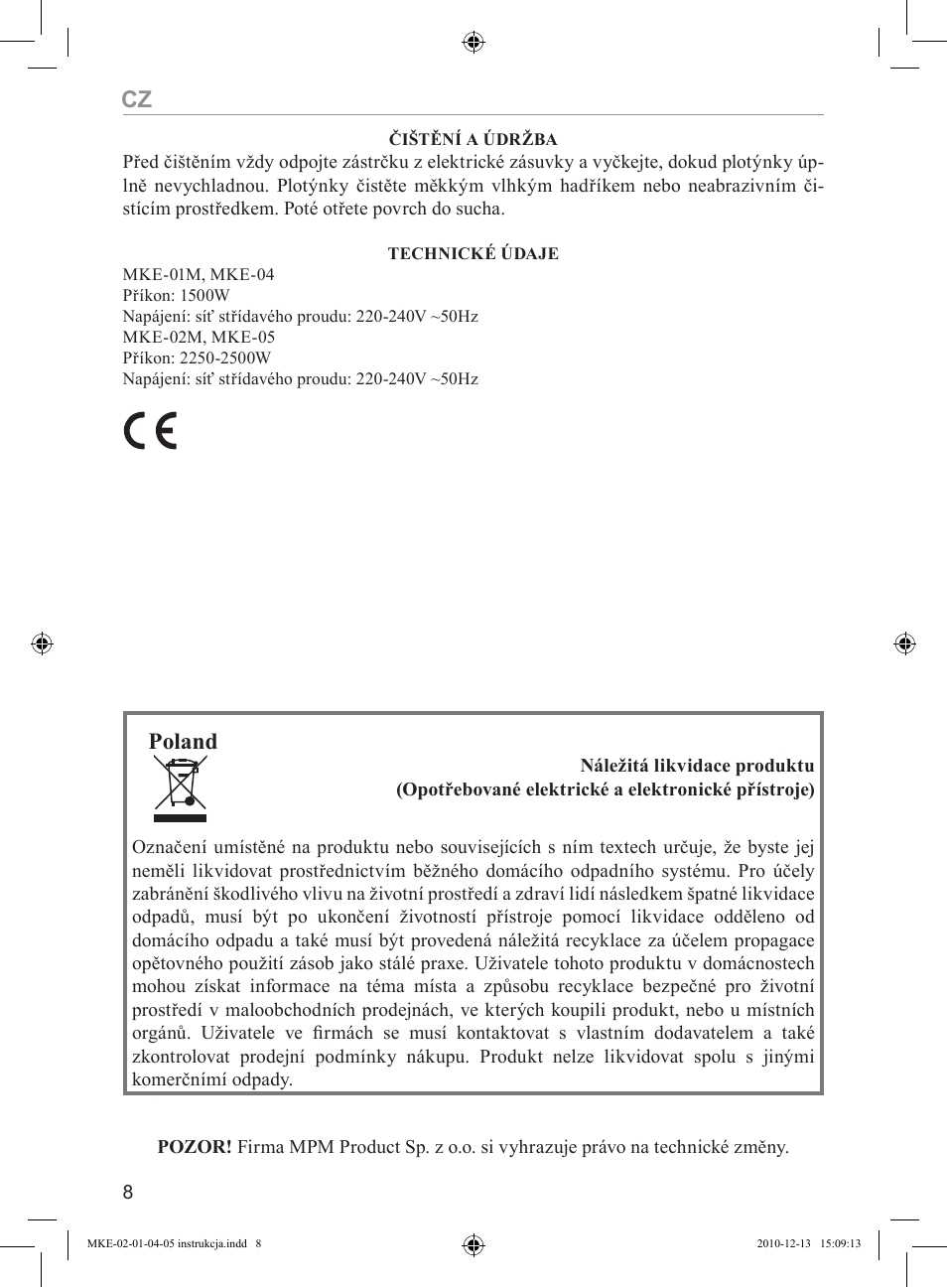 Poland | MPM MKE-04 User Manual | Page 8 / 24