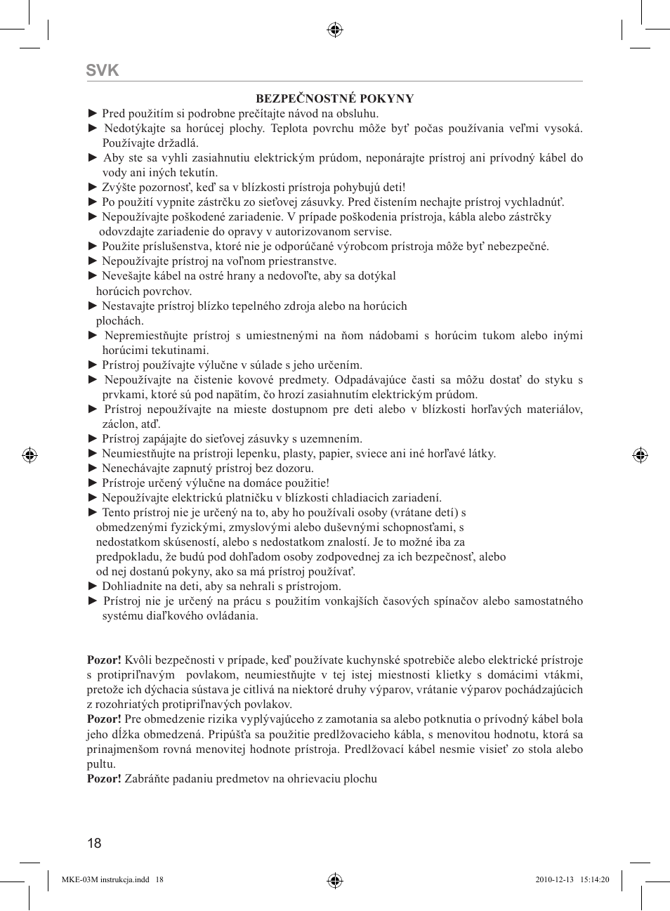 MPM MKE-03M User Manual | Page 18 / 24