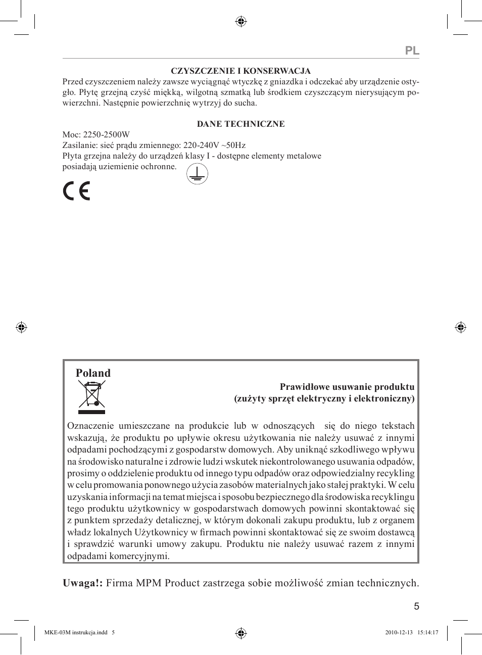 Poland | MPM MKE-03M User Manual | Page 5 / 24