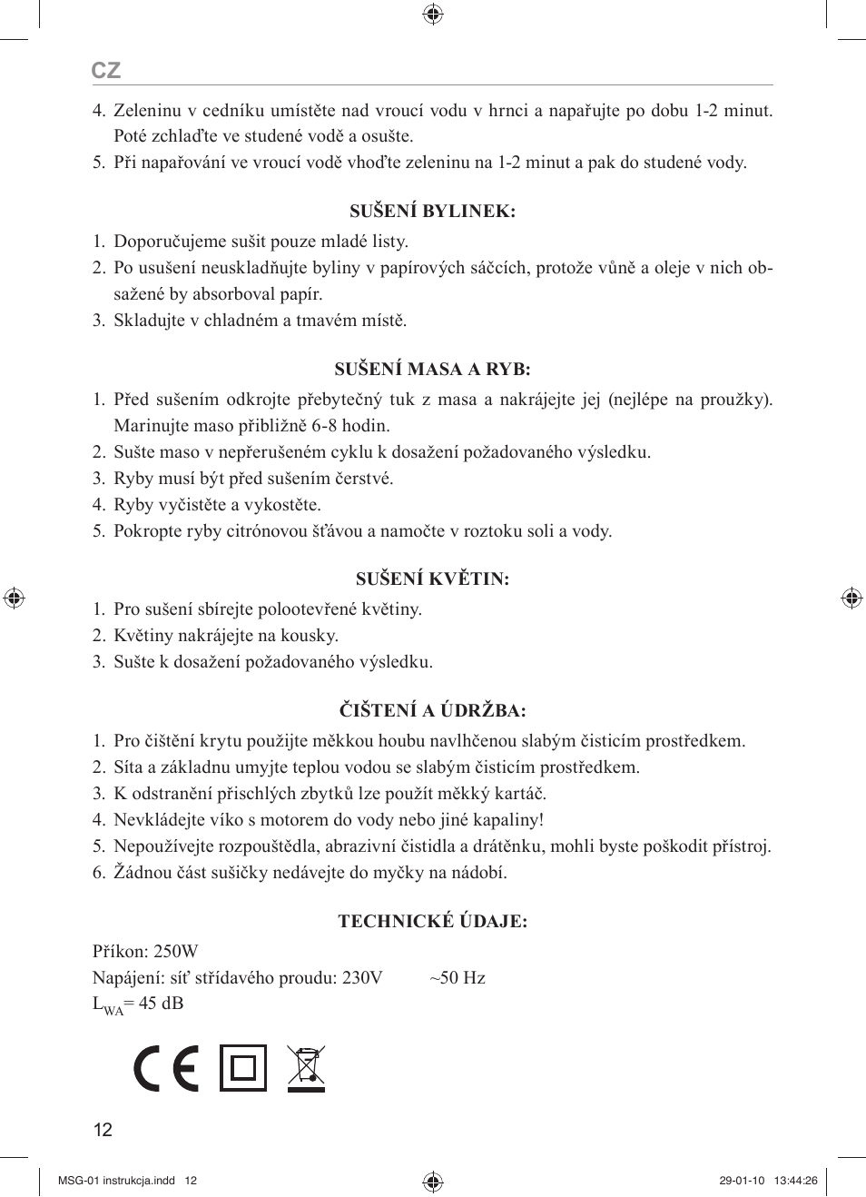MPM MSG-01 User Manual | Page 12 / 40