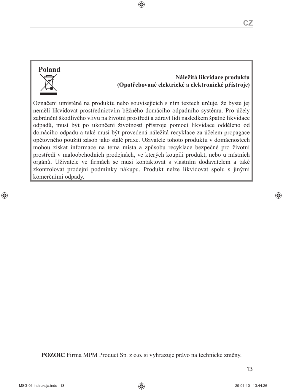 Poland | MPM MSG-01 User Manual | Page 13 / 40