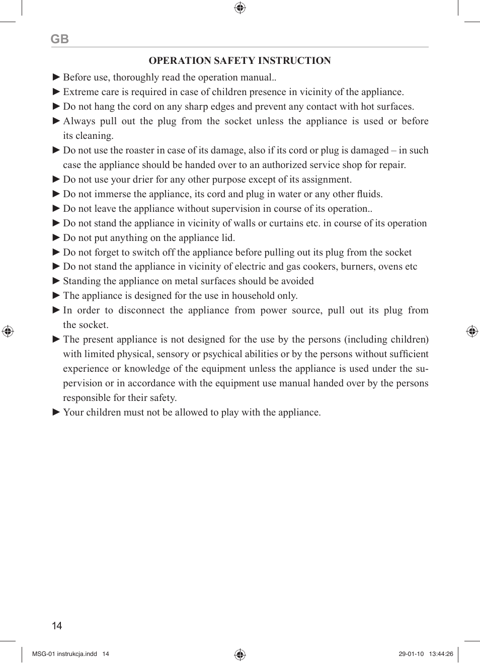 MPM MSG-01 User Manual | Page 14 / 40