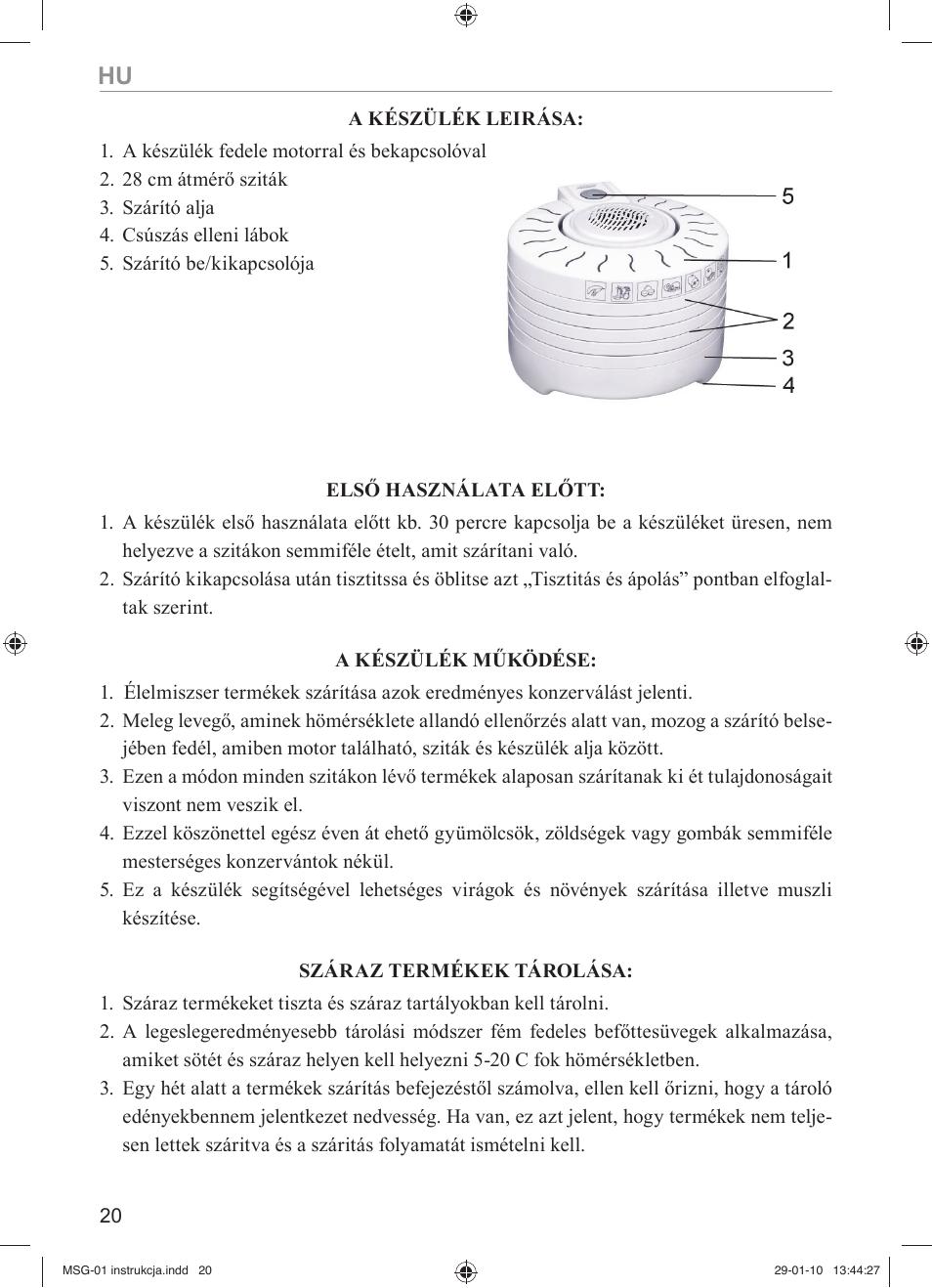 MPM MSG-01 User Manual | Page 20 / 40