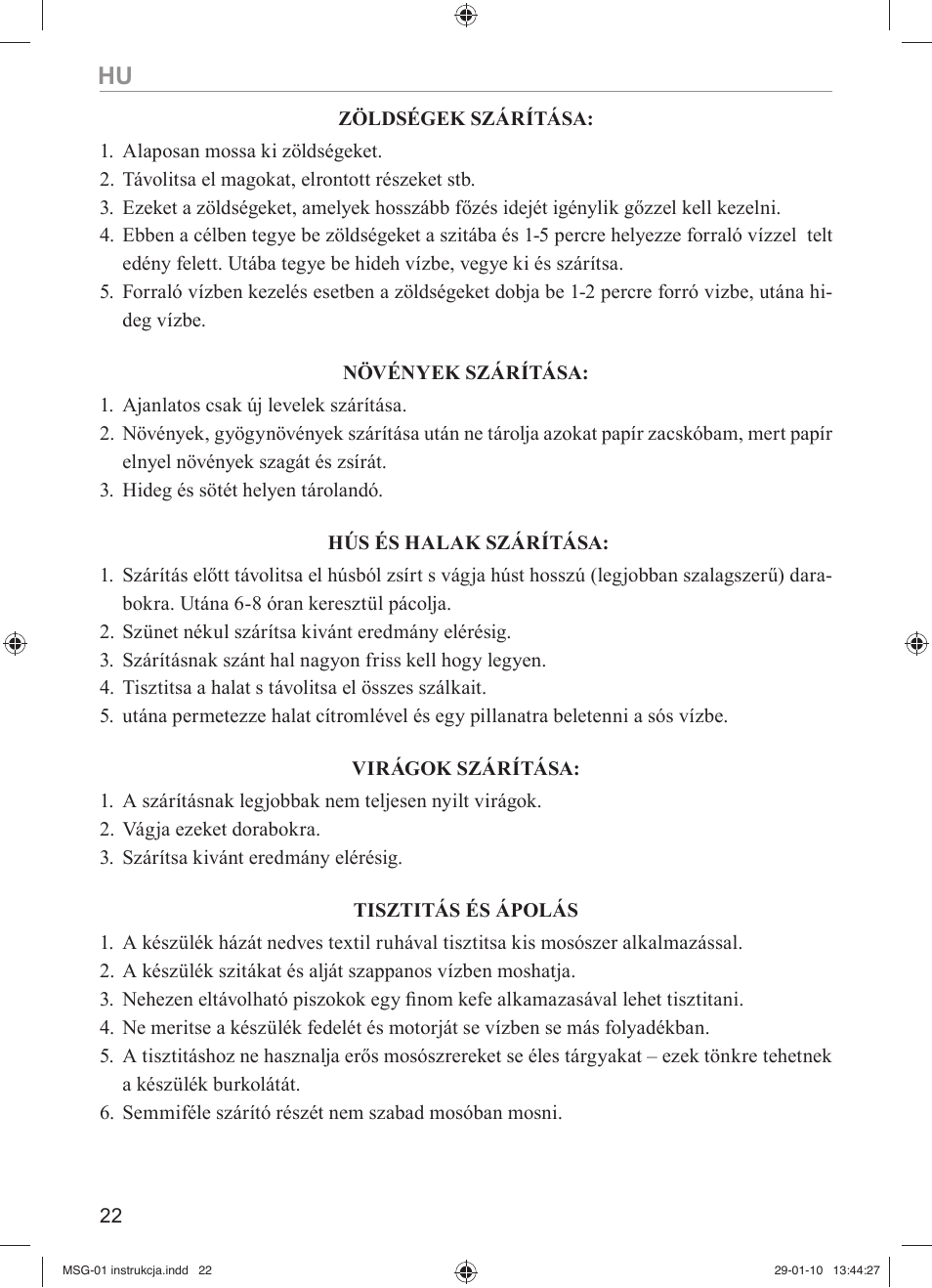 MPM MSG-01 User Manual | Page 22 / 40