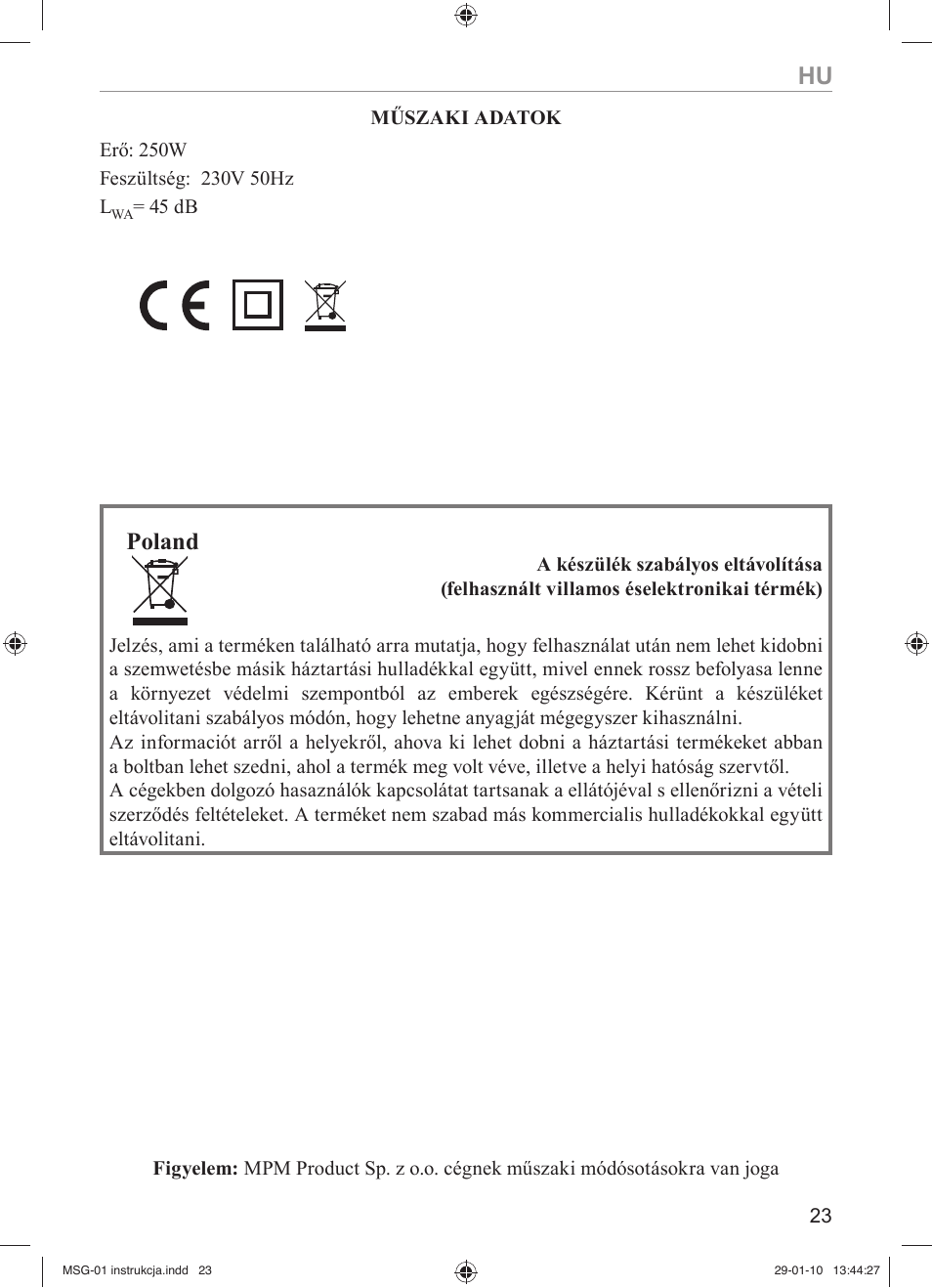 Poland | MPM MSG-01 User Manual | Page 23 / 40