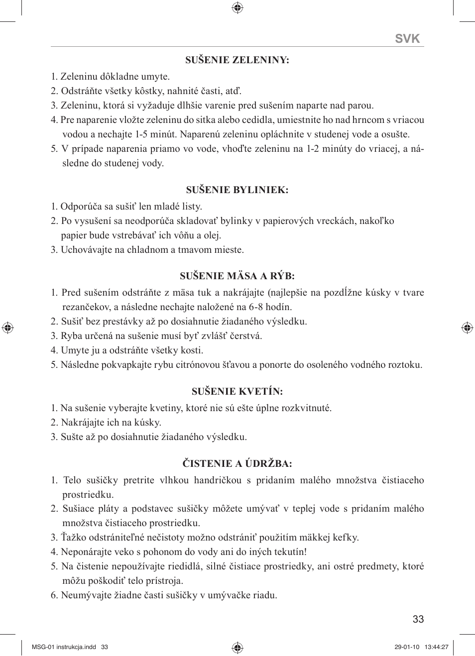 MPM MSG-01 User Manual | Page 33 / 40