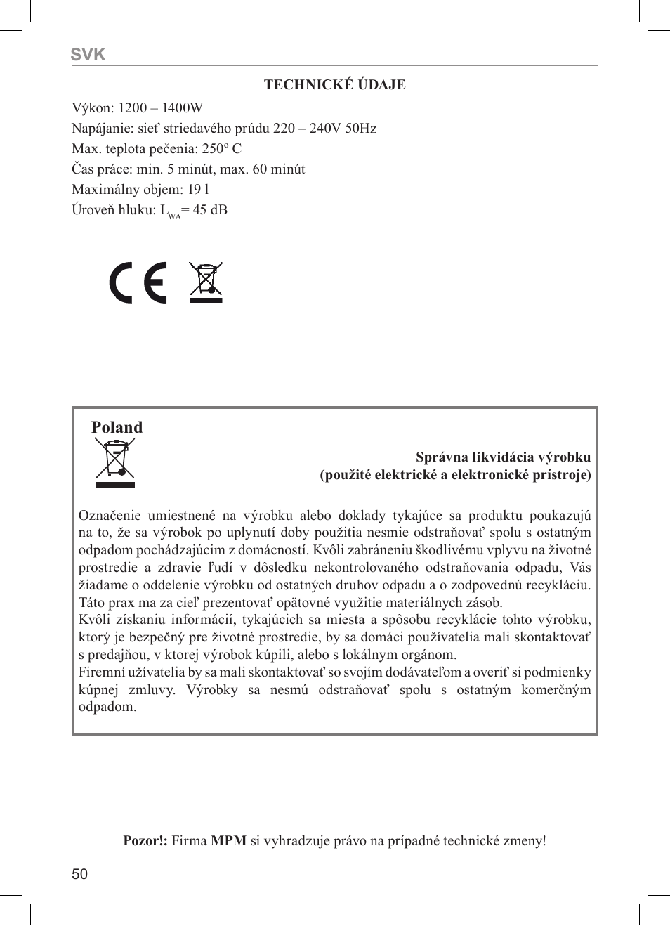 Poland | MPM MKO-01 User Manual | Page 50 / 60