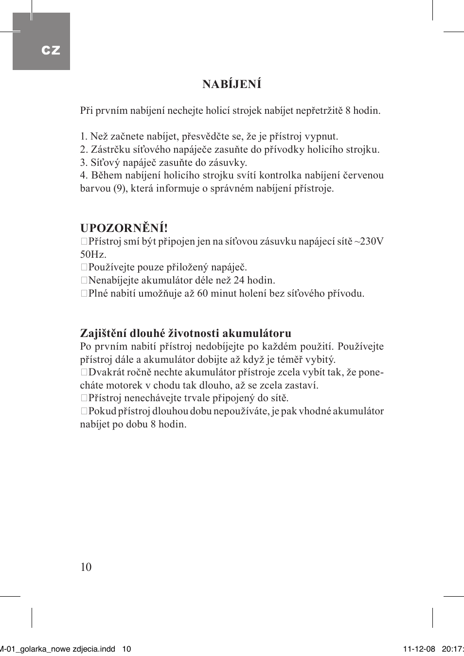 MPM MGM-01 User Manual | Page 10 / 38