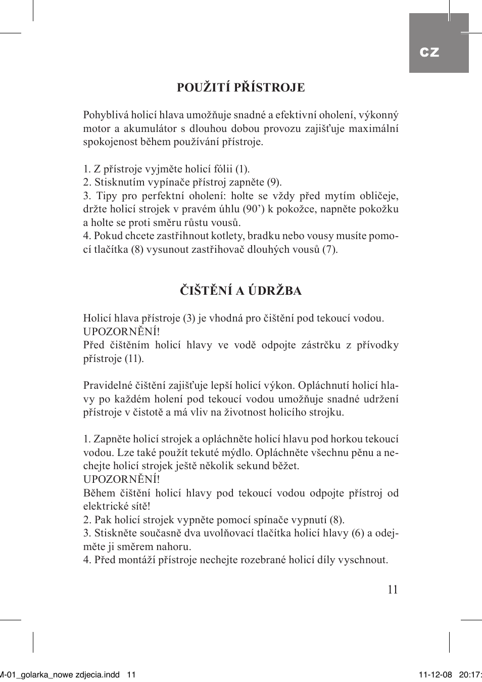 MPM MGM-01 User Manual | Page 11 / 38