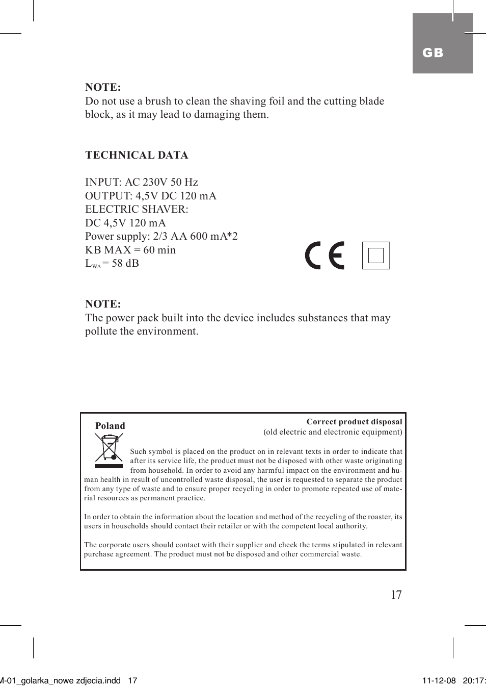 MPM MGM-01 User Manual | Page 17 / 38