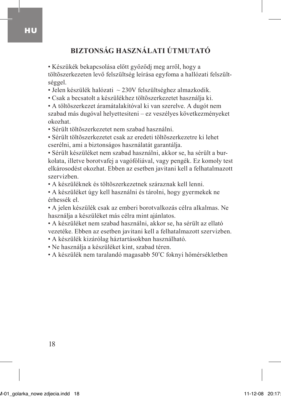 MPM MGM-01 User Manual | Page 18 / 38
