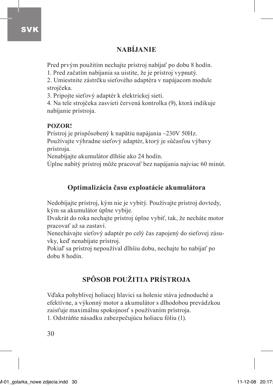 MPM MGM-01 User Manual | Page 30 / 38