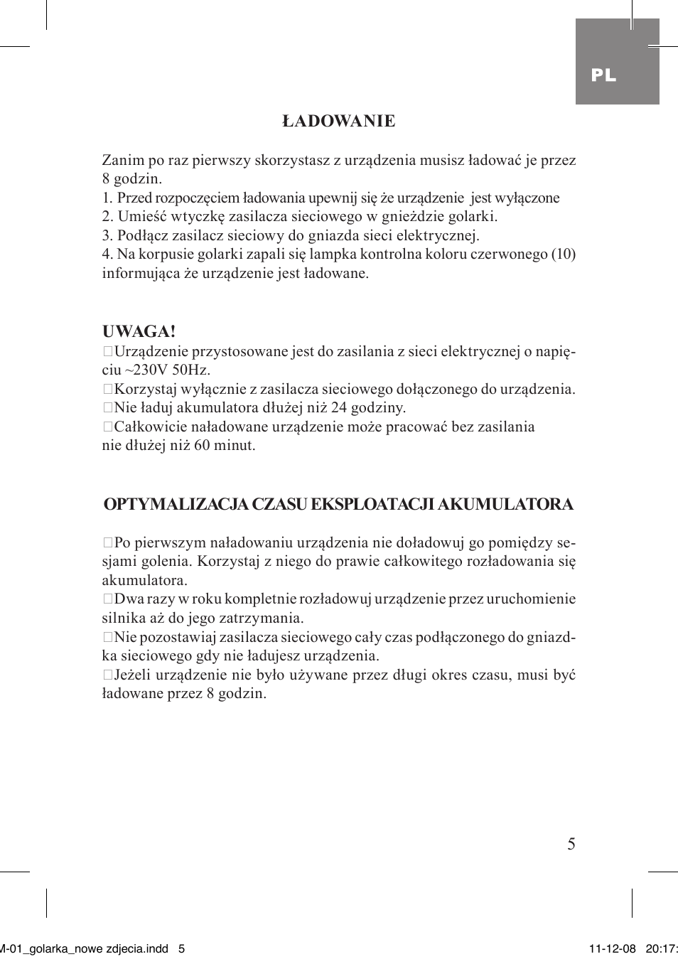 MPM MGM-01 User Manual | Page 5 / 38