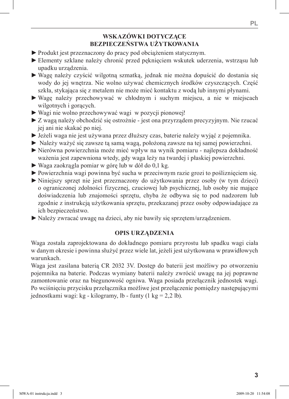 MPM MWA-01 User Manual | Page 3 / 24