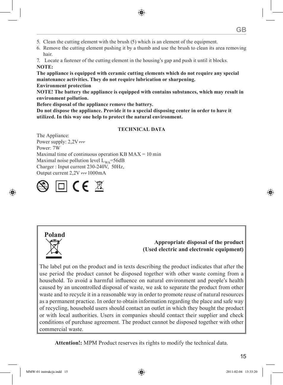 Poland | MPM MMW-01 User Manual | Page 15 / 34