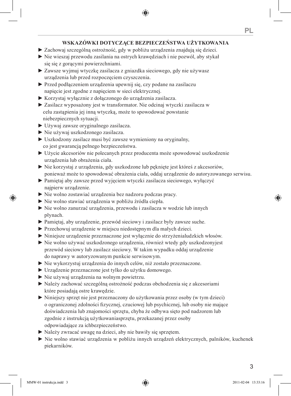 MPM MMW-01 User Manual | Page 3 / 34