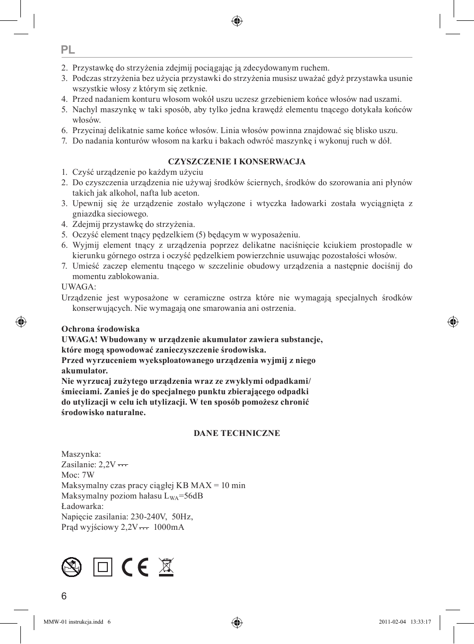 MPM MMW-01 User Manual | Page 6 / 34