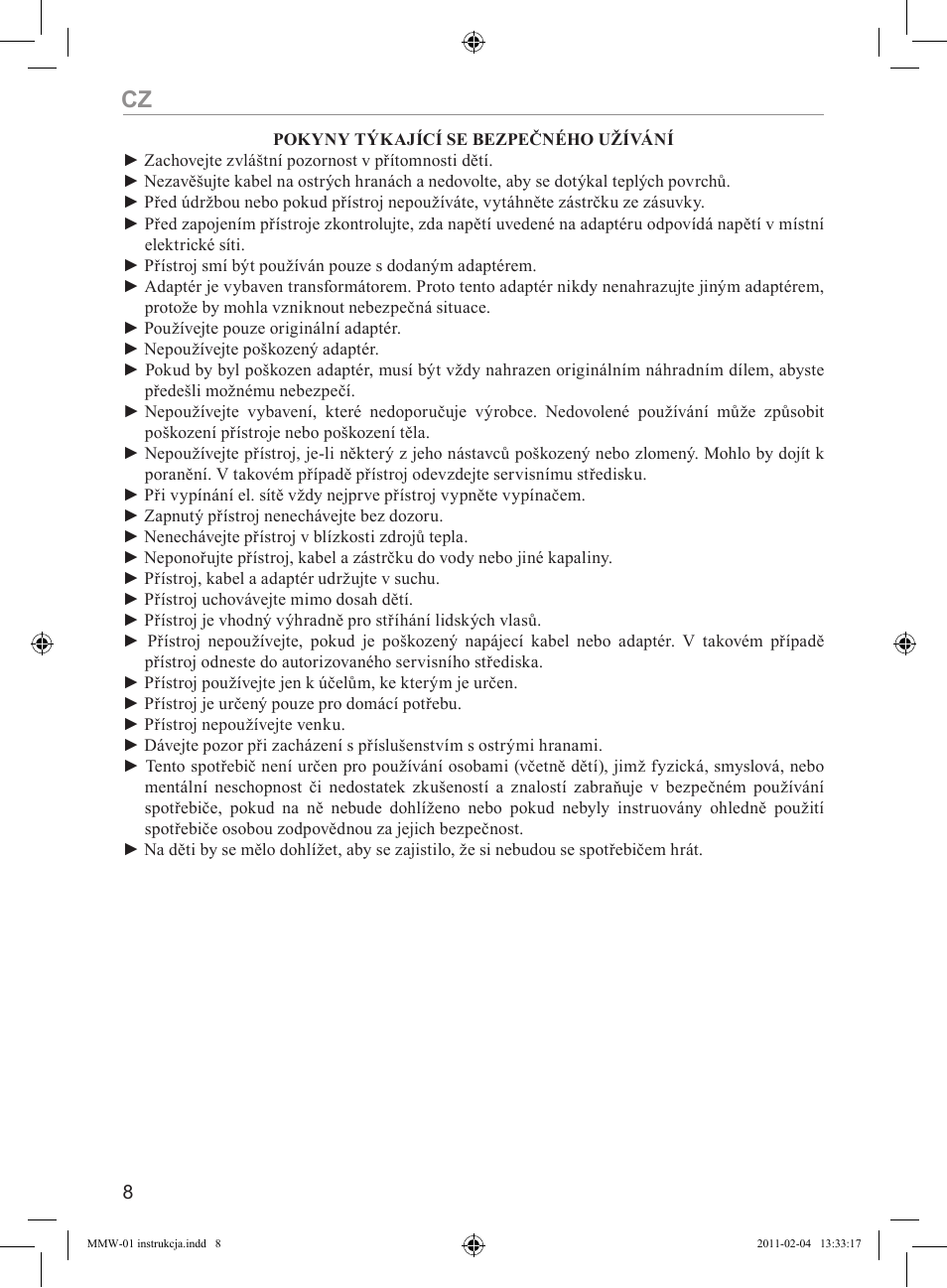 MPM MMW-01 User Manual | Page 8 / 34