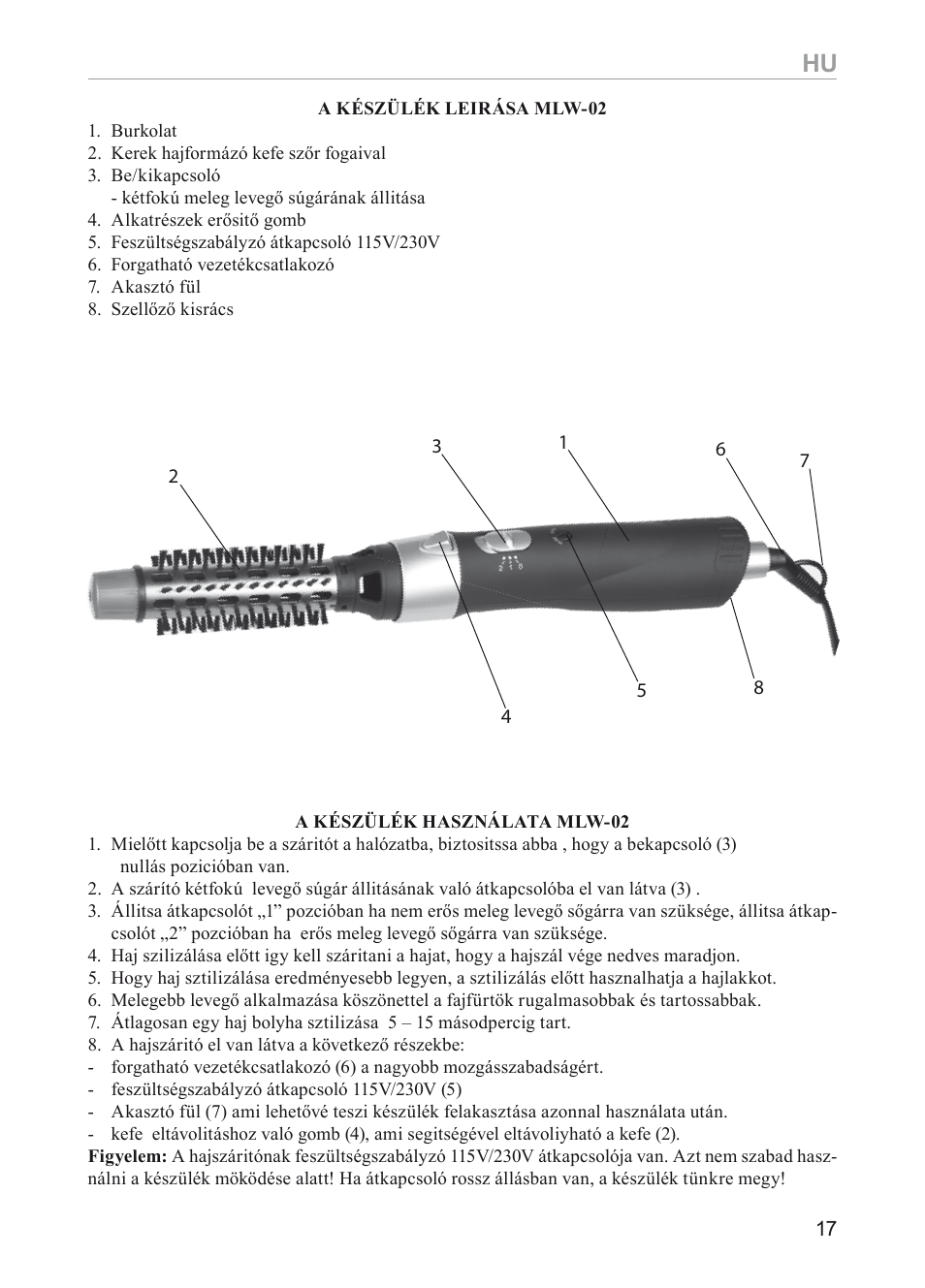 MPM MLW-01 User Manual | Page 17 / 32