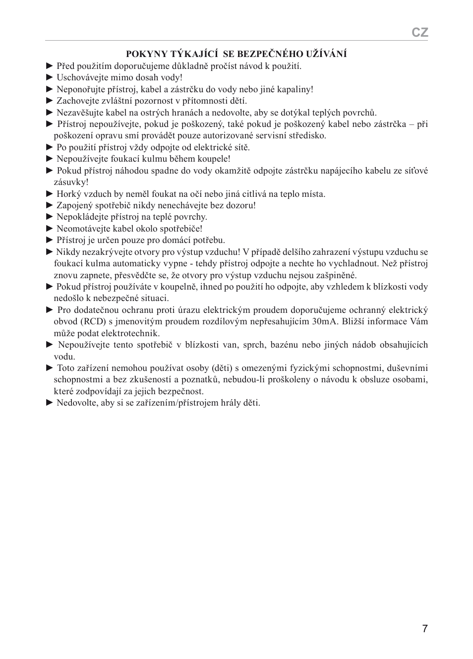 MPM MLW-01 User Manual | Page 7 / 32