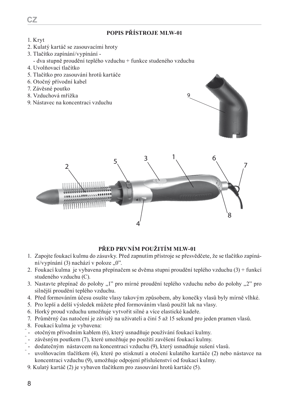 MPM MLW-01 User Manual | Page 8 / 32