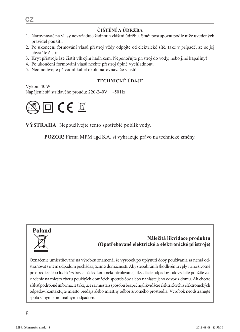 Poland | MPM MPR-06 User Manual | Page 8 / 24