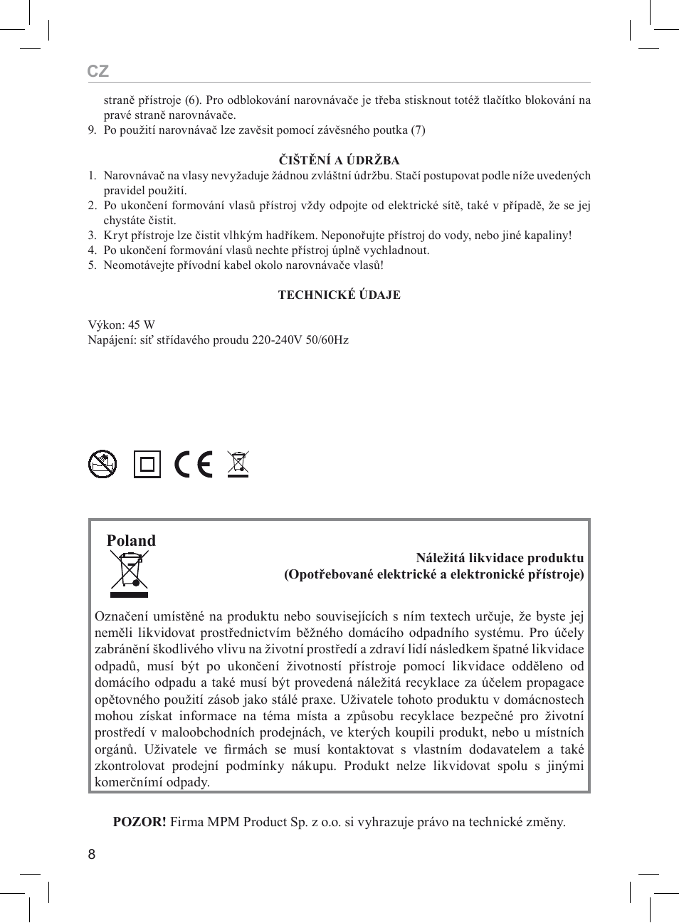 Poland | MPM MPR-03 User Manual | Page 8 / 24