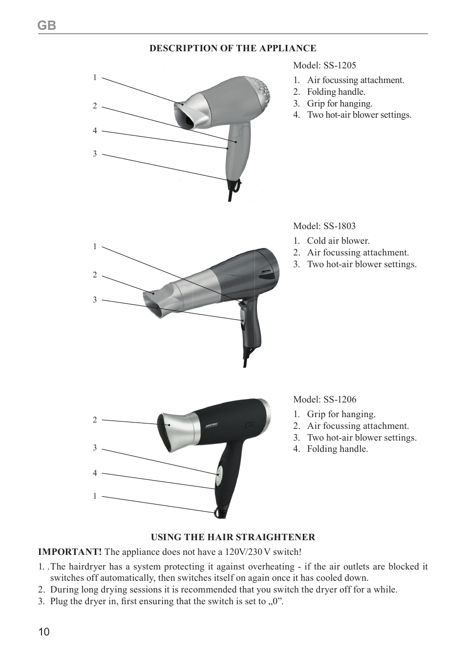 MPM ss-1803 User Manual | Page 10 / 24