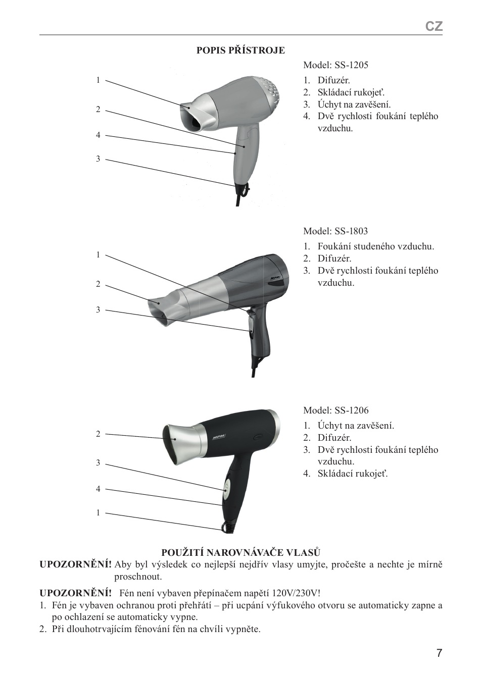 MPM ss-1803 User Manual | Page 7 / 24