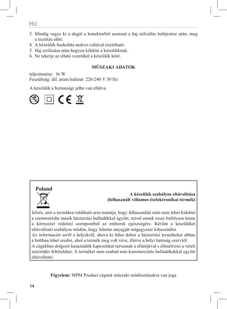 Poland | MPM MLO-03 User Manual | Page 14 / 24