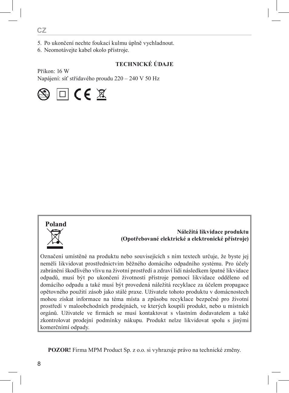 Poland | MPM MLO-03 User Manual | Page 8 / 24