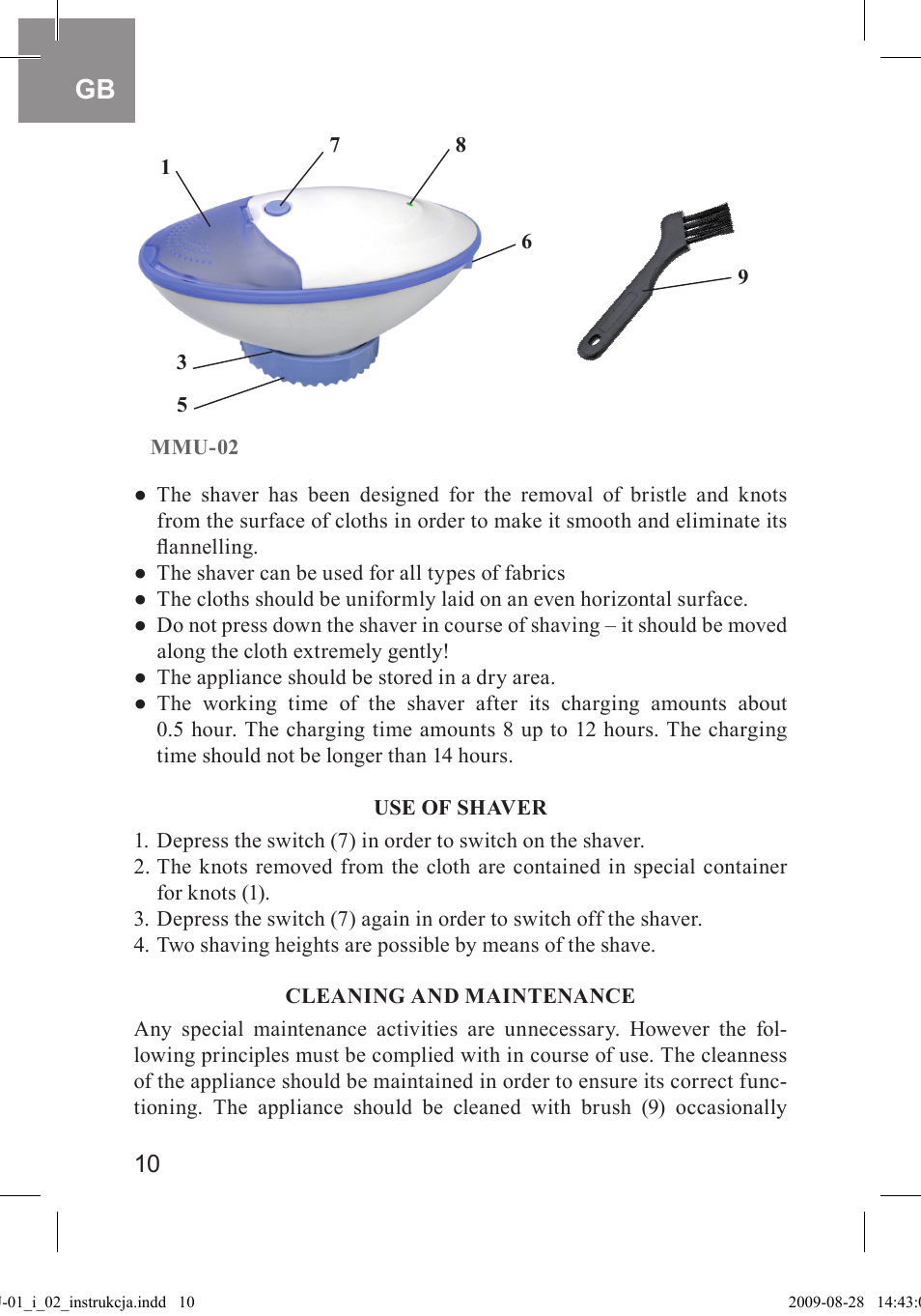 MPM MMU-02 User Manual | Page 10 / 24