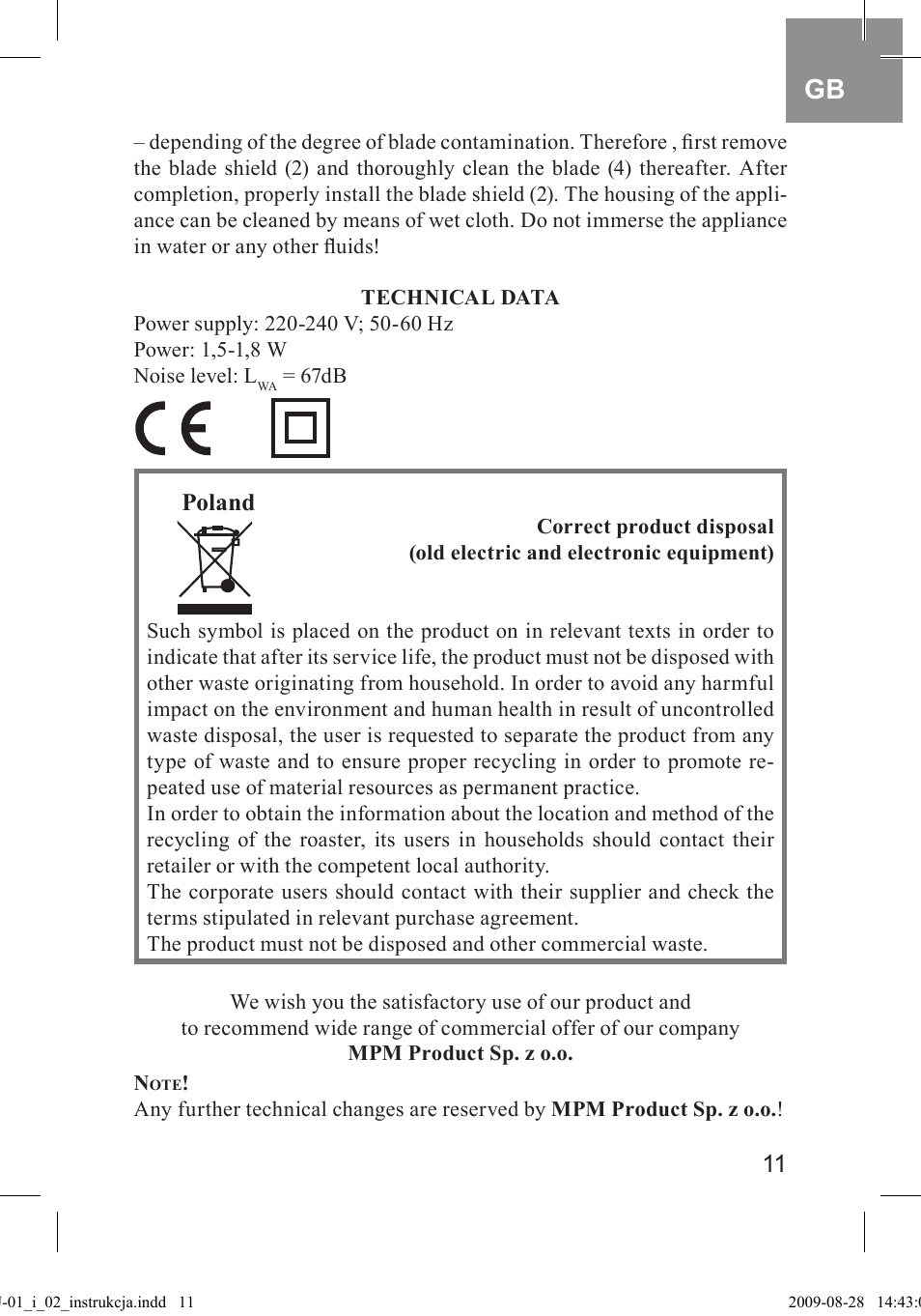 MPM MMU-02 User Manual | Page 11 / 24