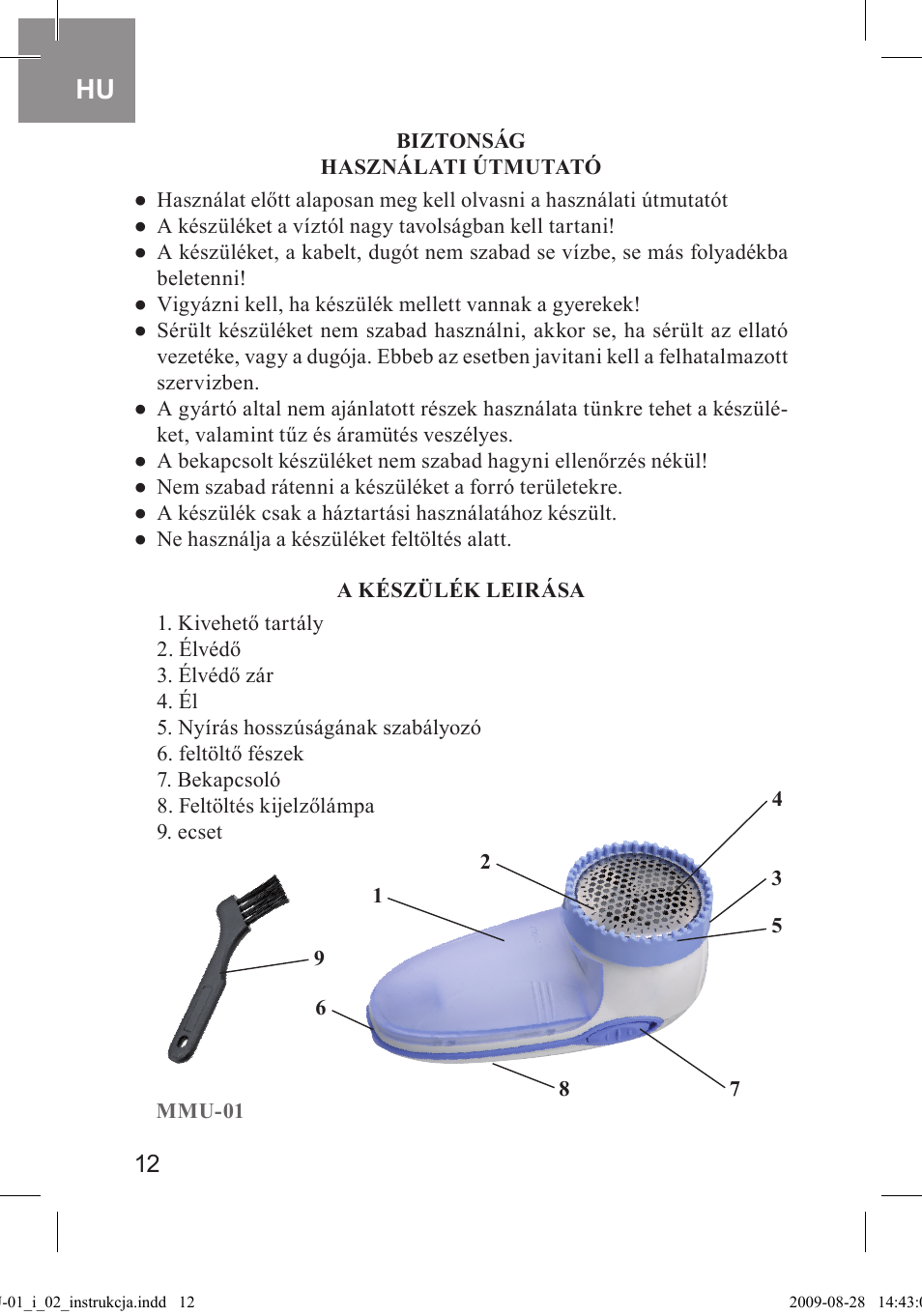 MPM MMU-02 User Manual | Page 12 / 24