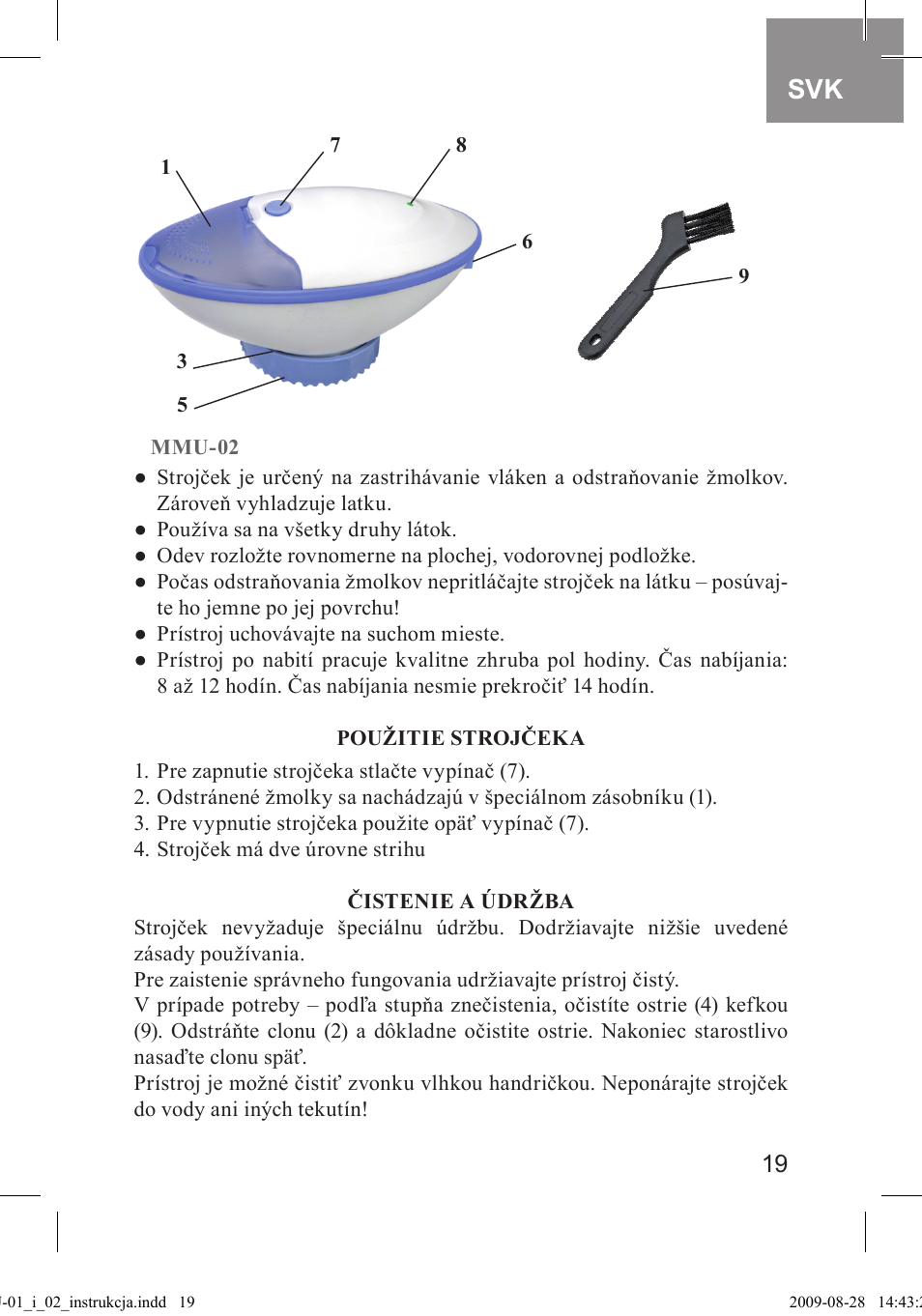 MPM MMU-02 User Manual | Page 19 / 24