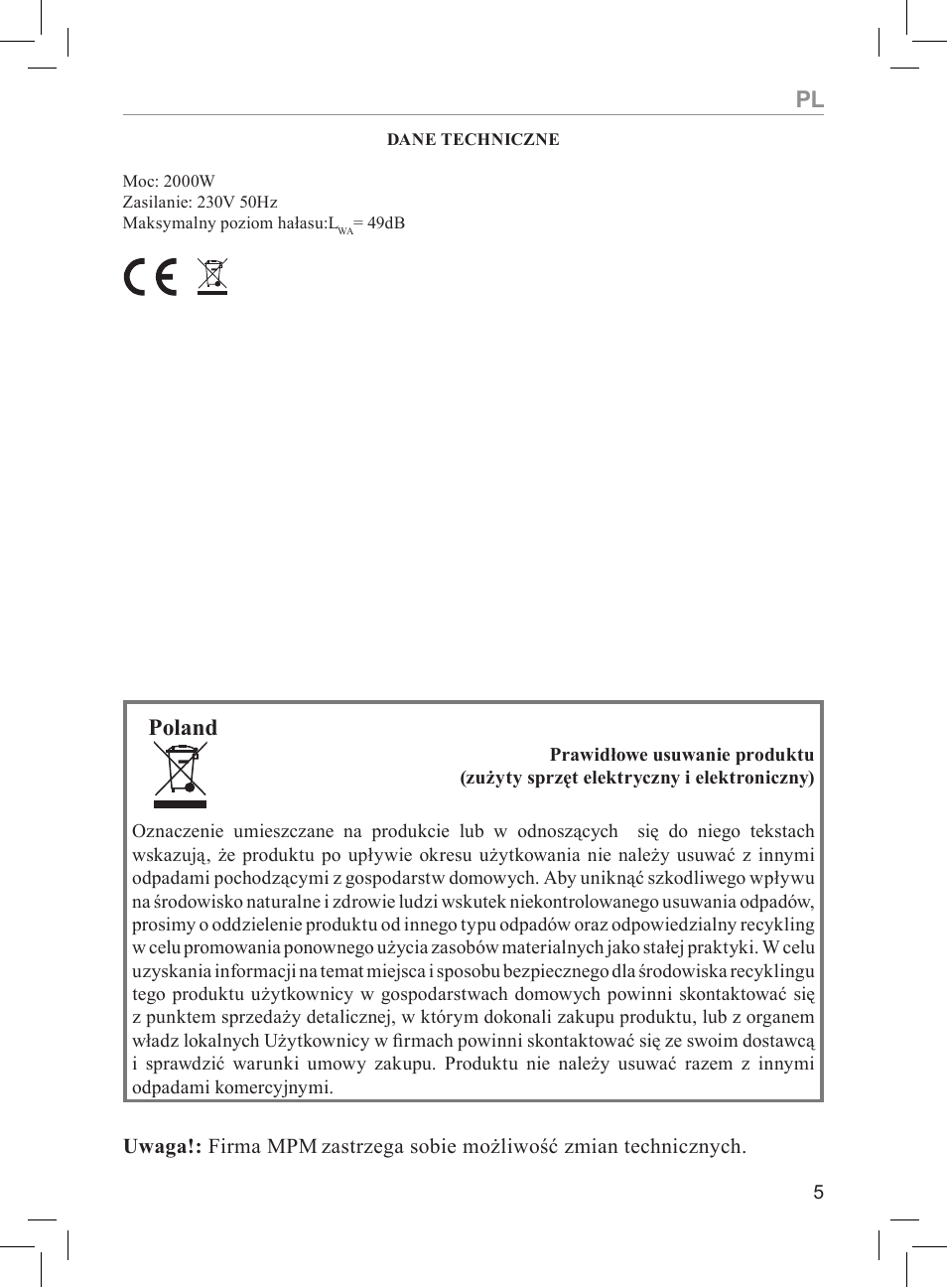 Poland | MPM MUG-04 User Manual | Page 5 / 24