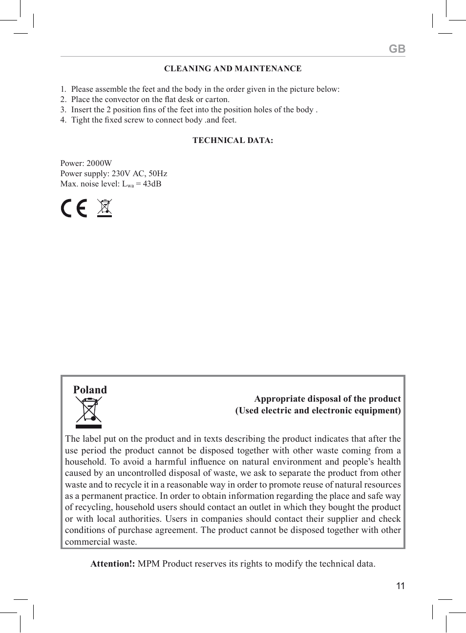 Poland | MPM MUG-03 User Manual | Page 11 / 24