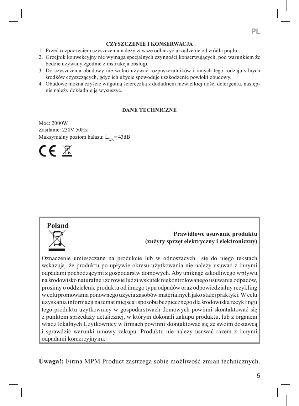 Poland | MPM MUG-02 User Manual | Page 5 / 24