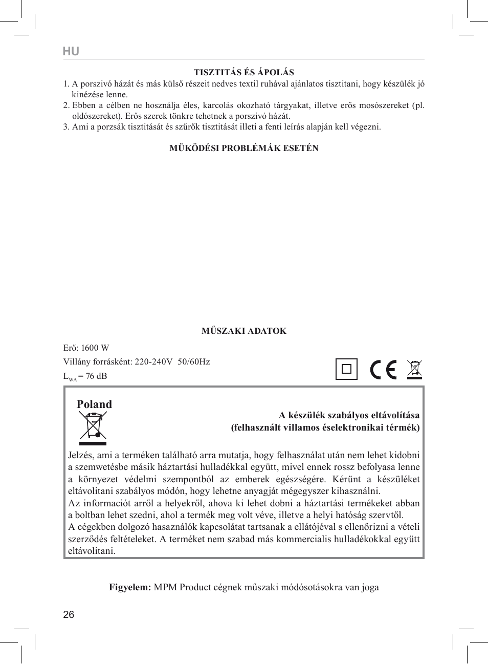 Poland | MPM MOD-05 User Manual | Page 26 / 48