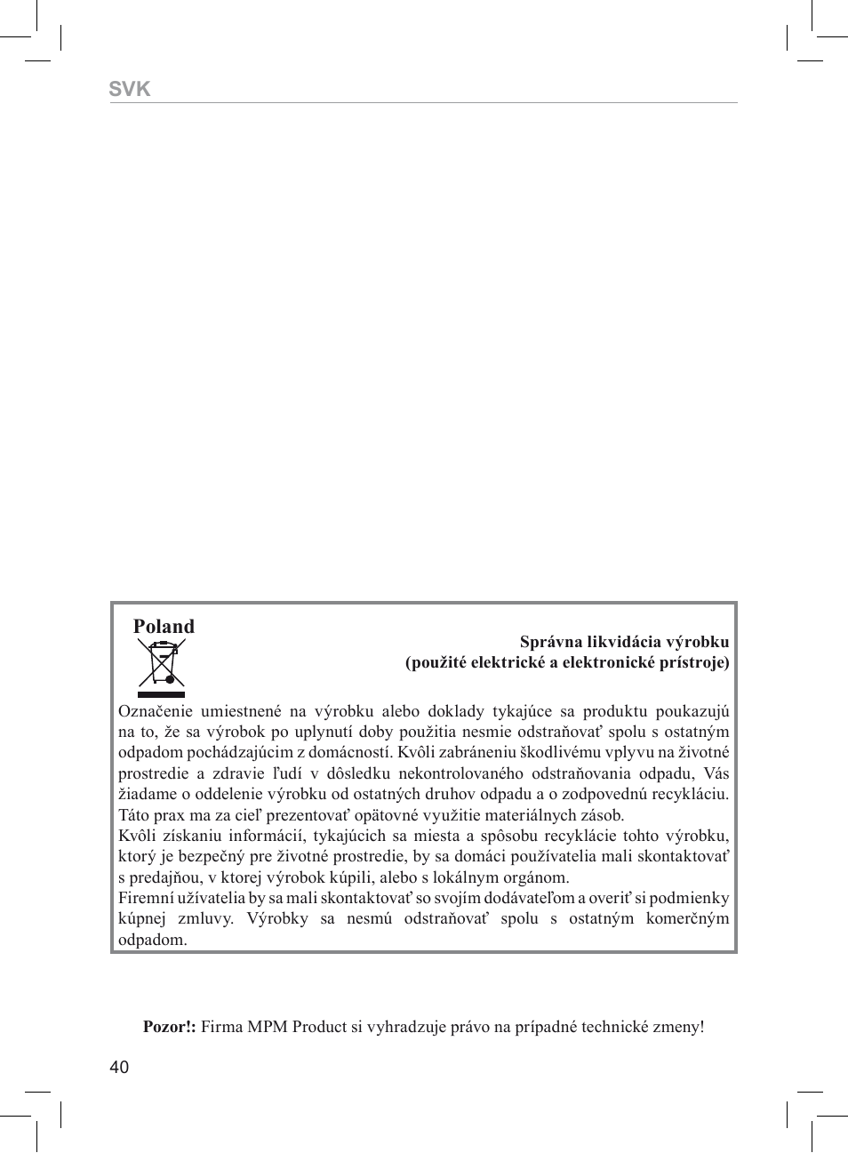 Poland | MPM MOD-05 User Manual | Page 40 / 48