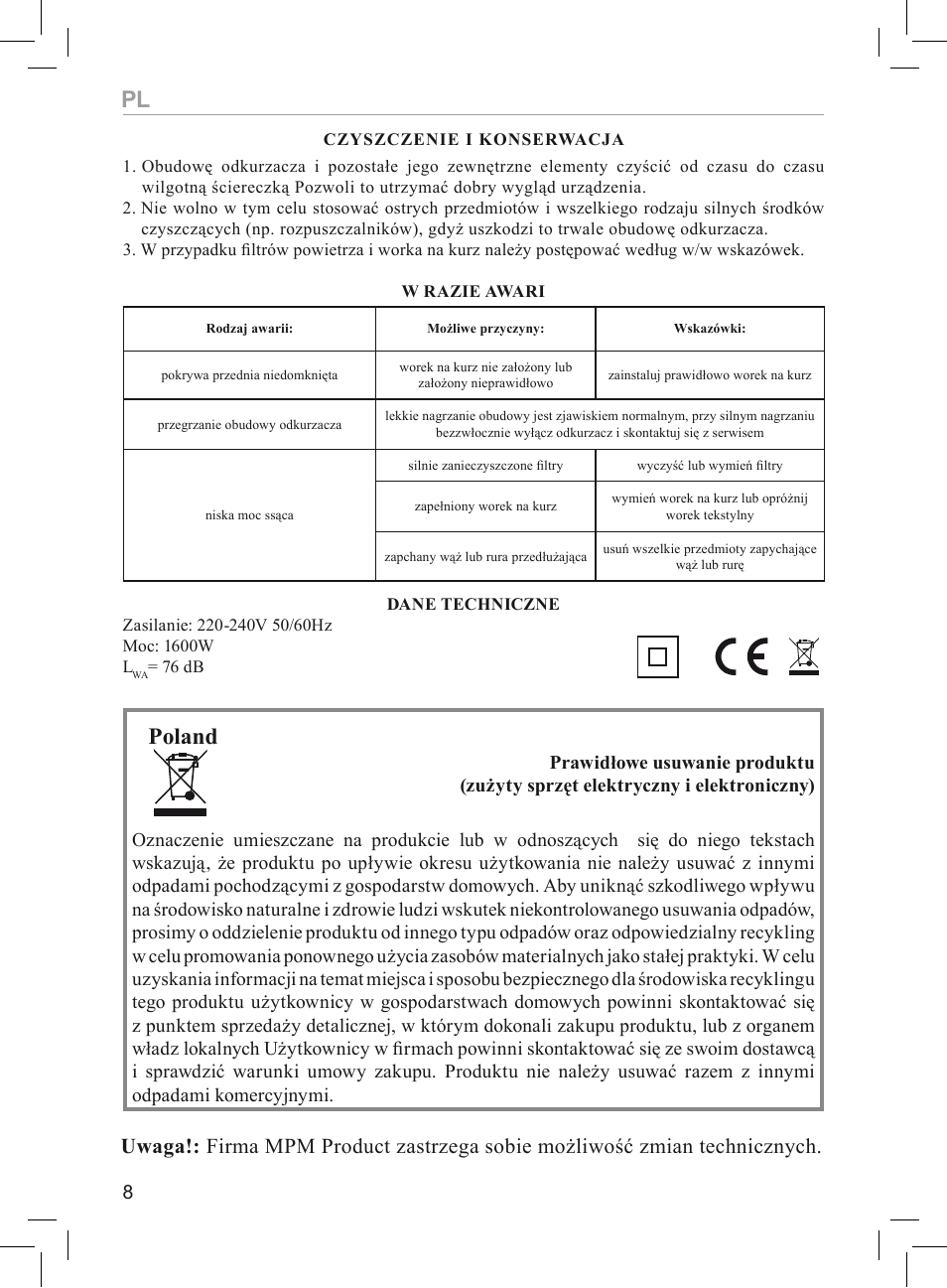 Poland | MPM MOD-05 User Manual | Page 8 / 48
