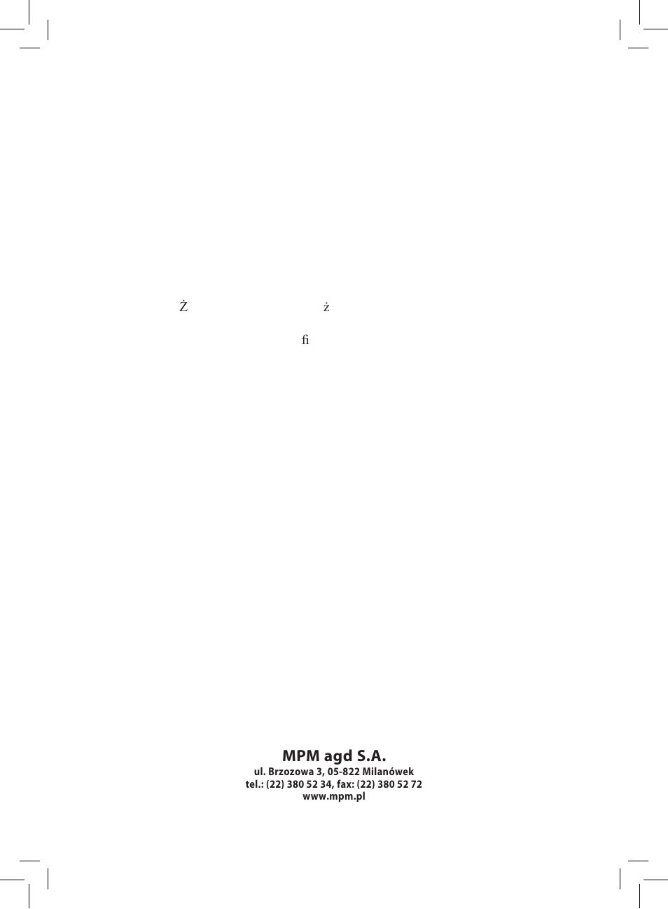 Mpm agd s.a | MPM MOD-04 User Manual | Page 48 / 48