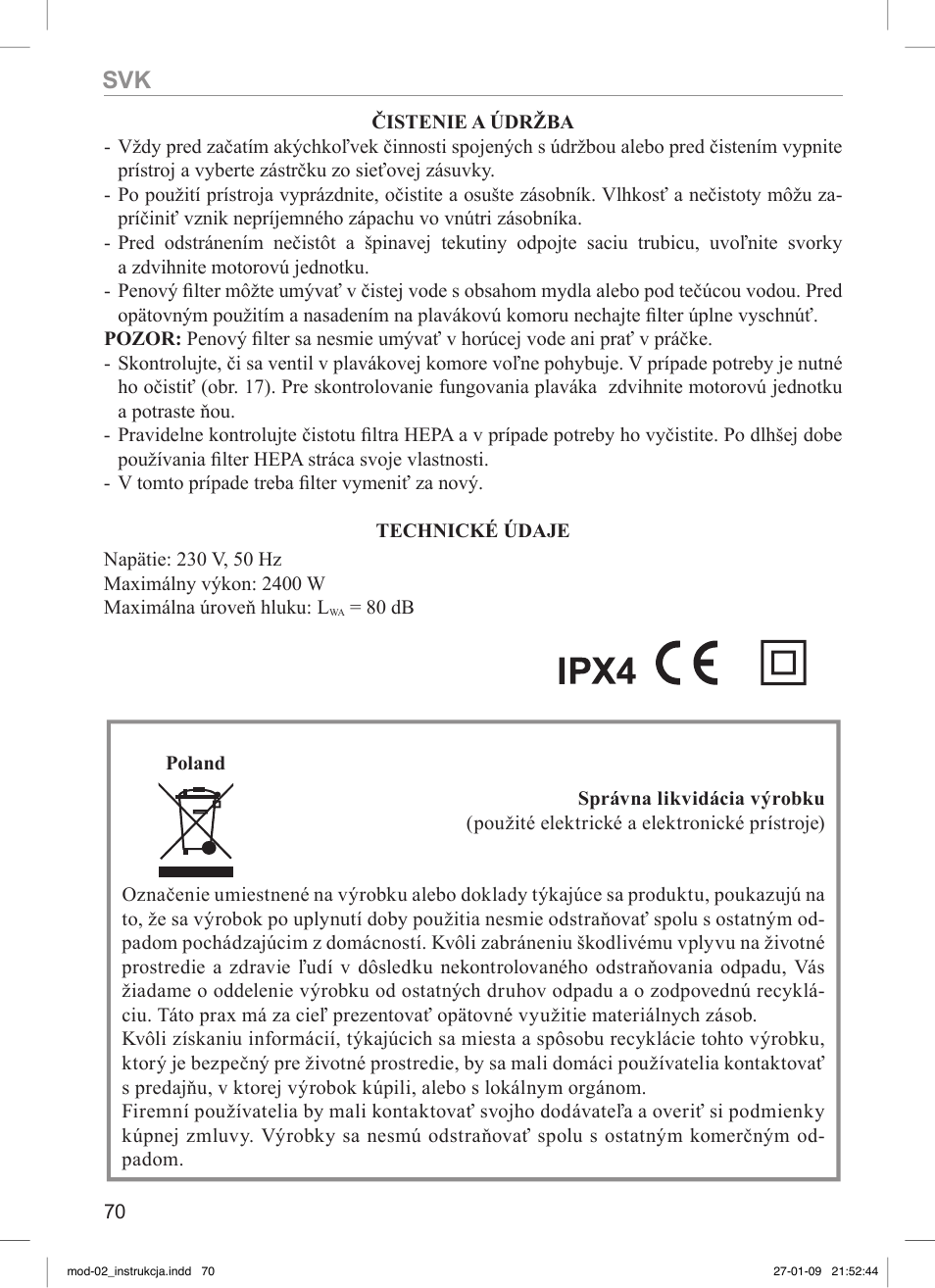 MPM MOD-02 User Manual | Page 70 / 84