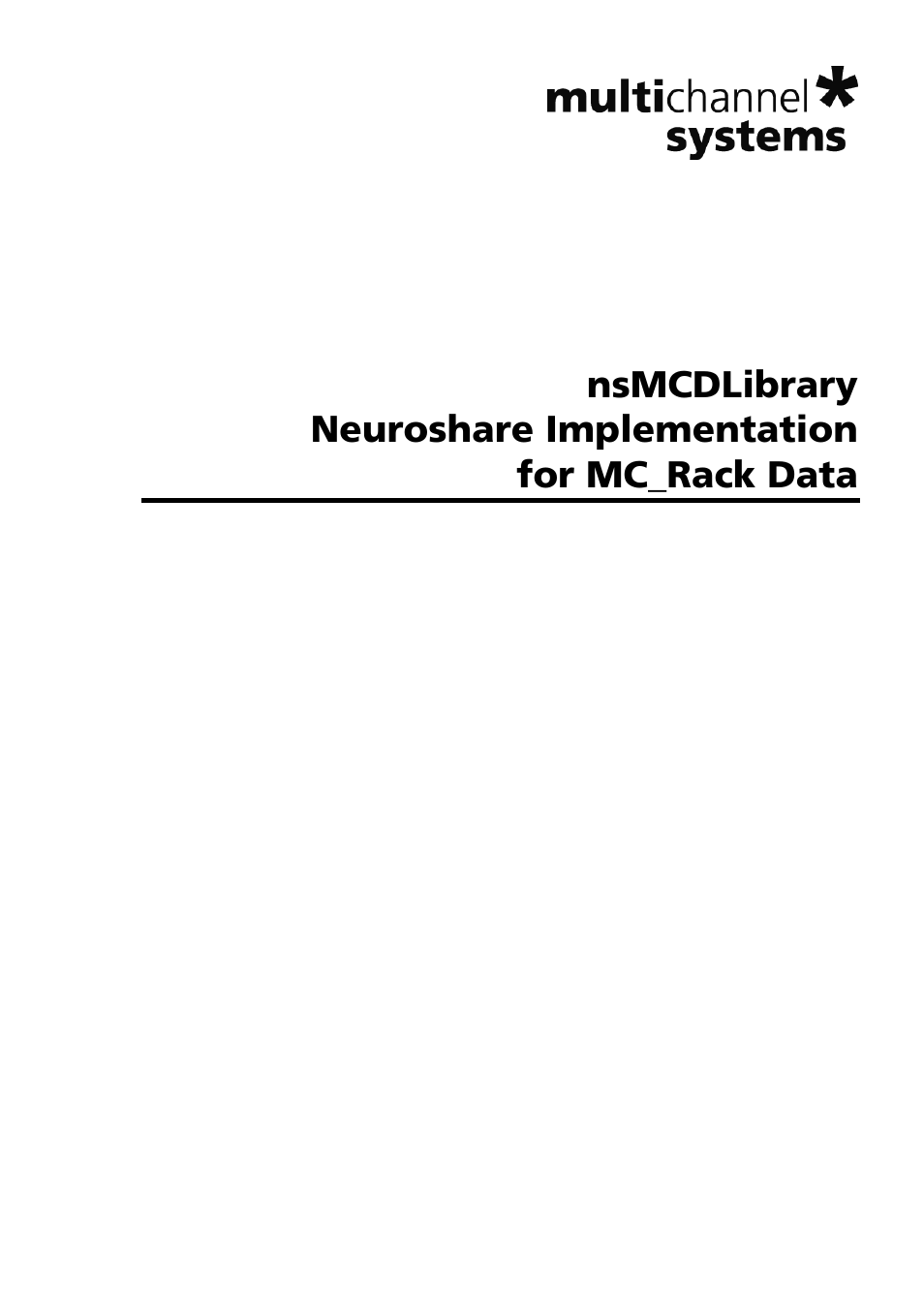 Multichannel Systems MATLAB Manual User Manual | 21 pages