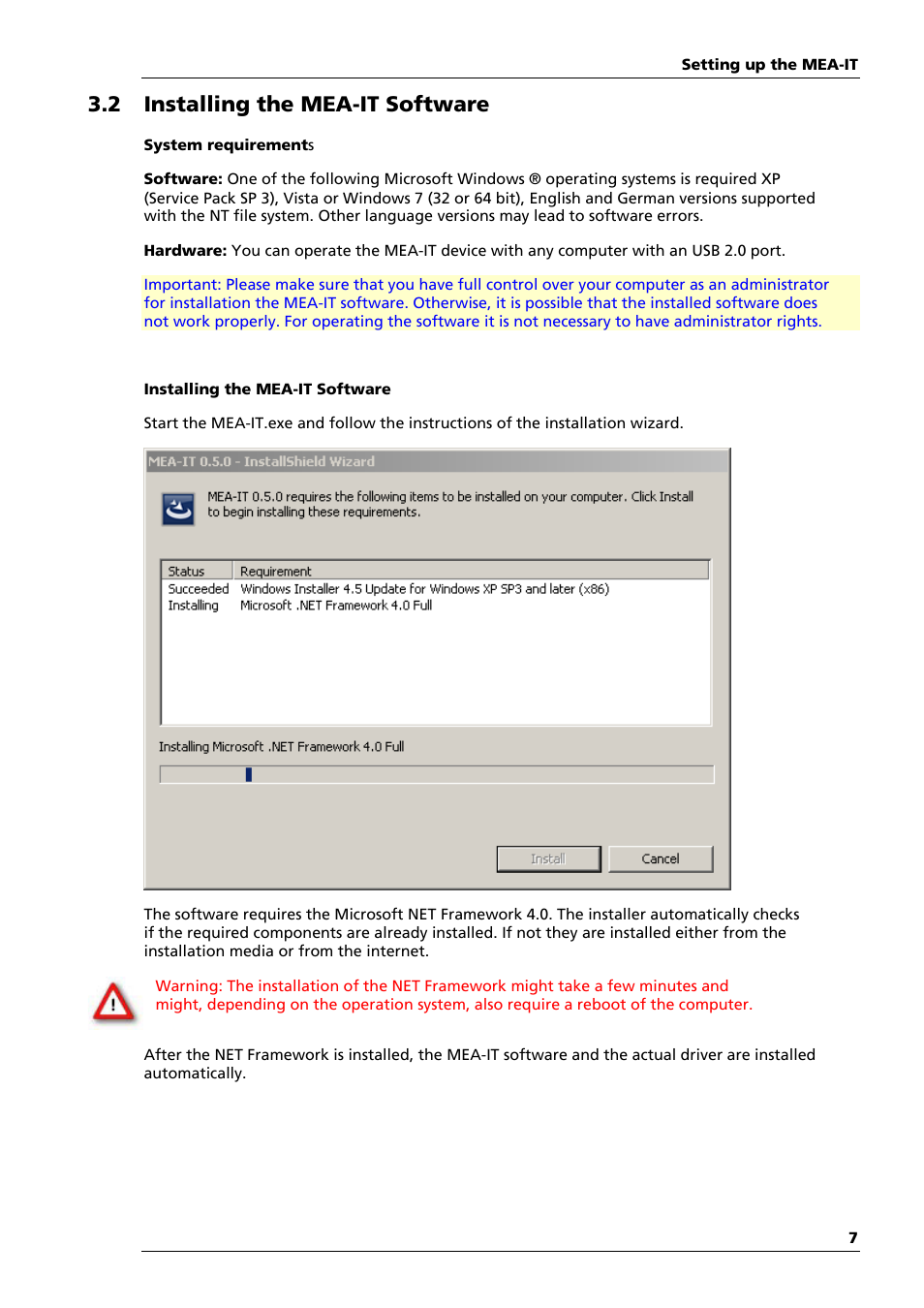 2 installing the mea-it software | Multichannel Systems MEA-IT Manual User Manual | Page 11 / 30