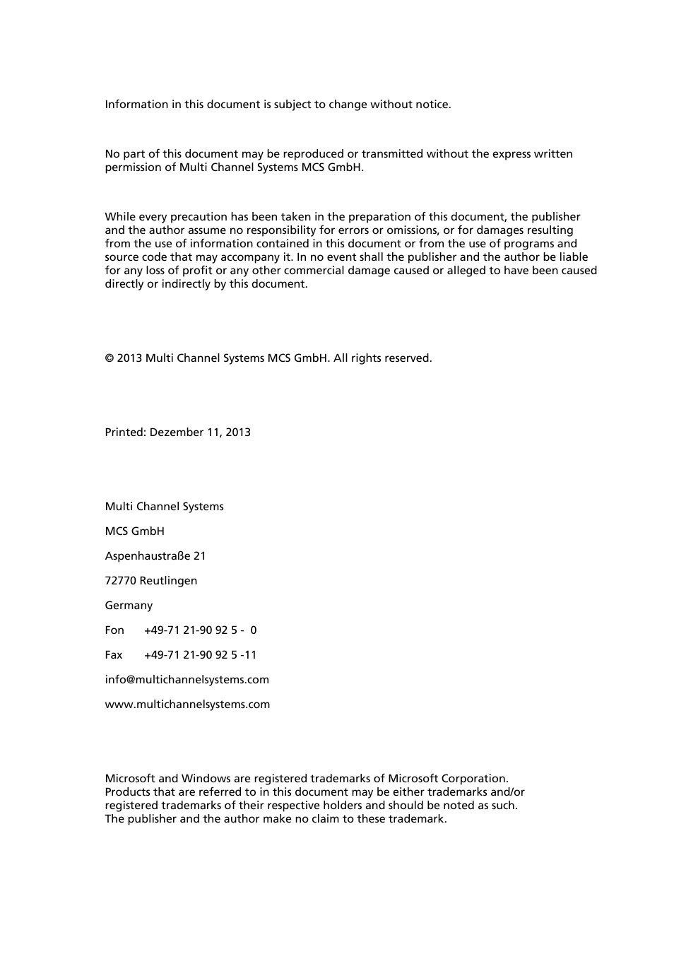 Multichannel Systems MEA-VMT Manual User Manual | Page 2 / 17
