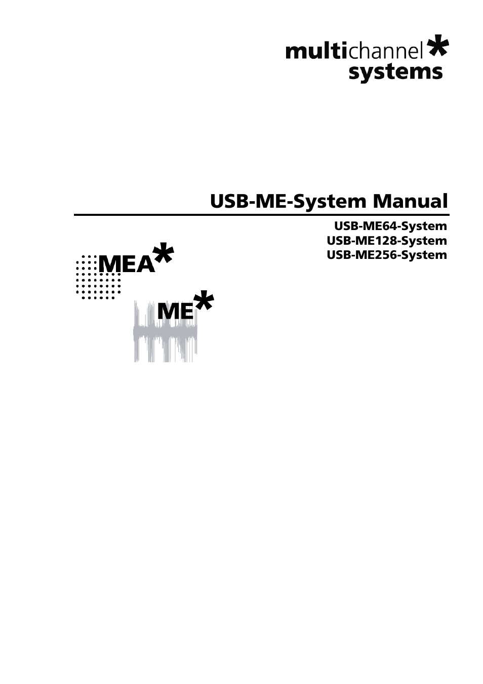 Multichannel Systems USB-ME64-128-256-Systems Manual User Manual | 36 pages