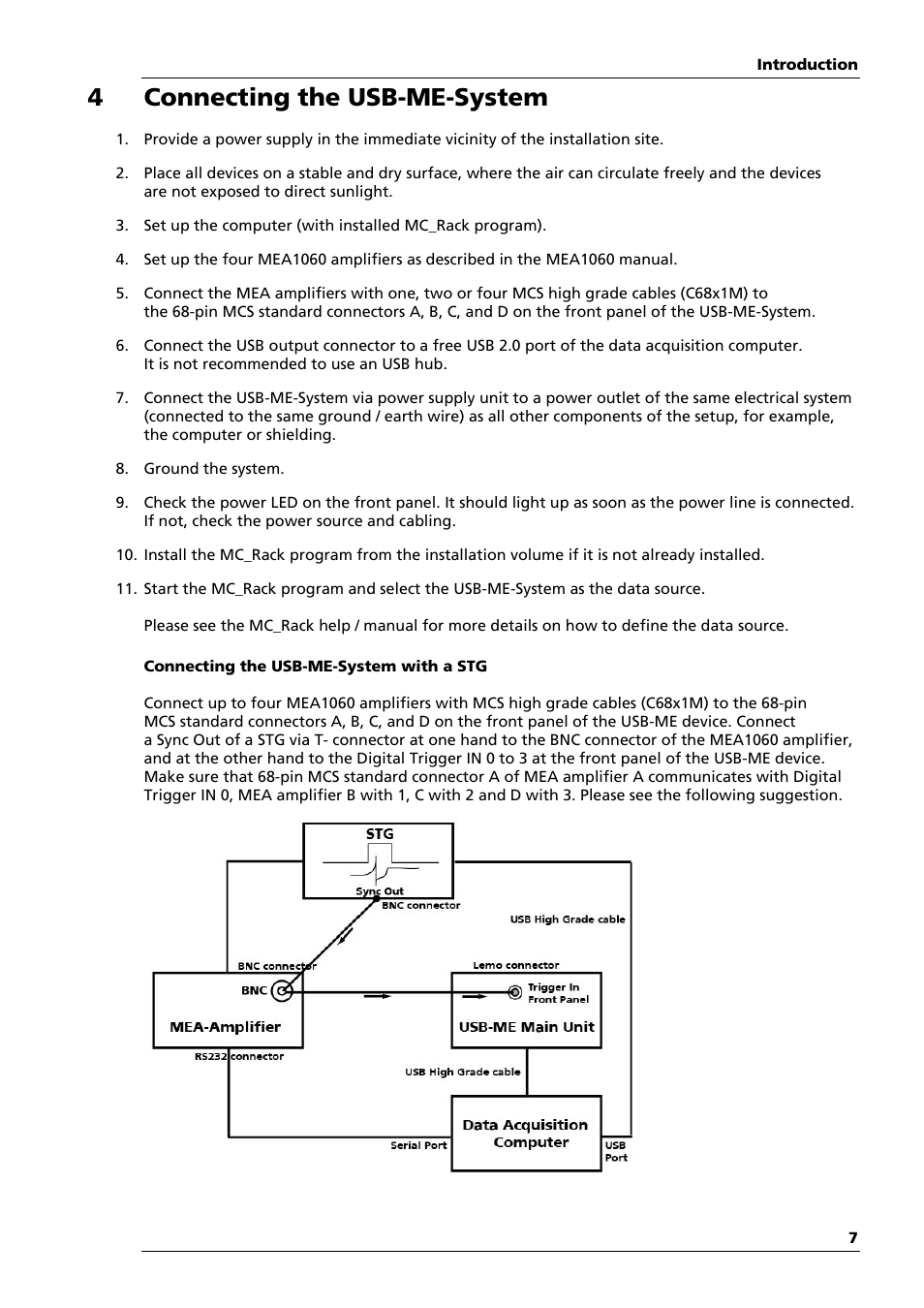 4connecting the usb-me-system | Multichannel Systems USB-ME64-128-256-Systems Manual User Manual | Page 11 / 36